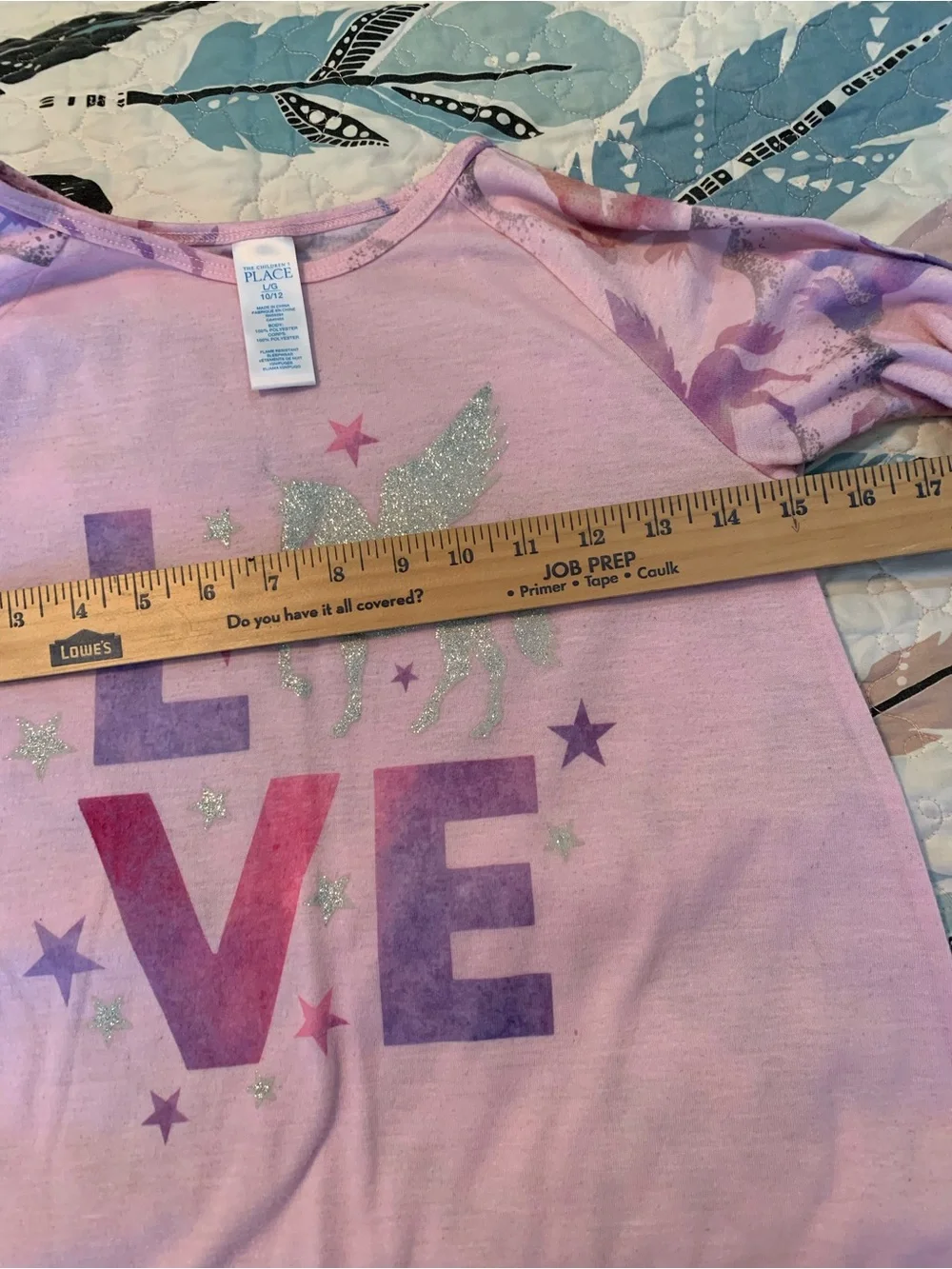 Girls Long Sleeve Pink & Blue Nightgown Set